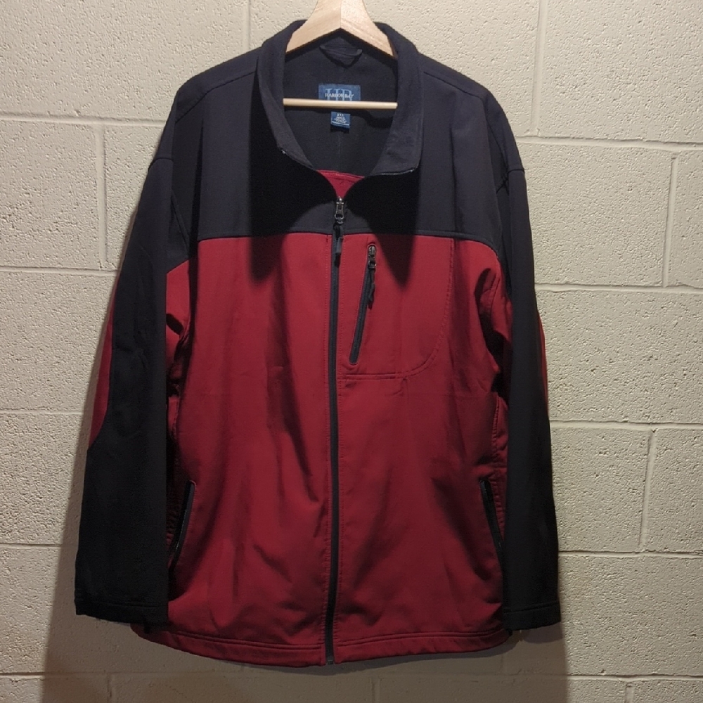 Harbor Bay Black and Red Windbreaker